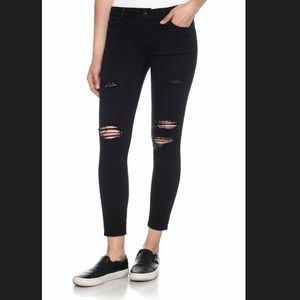 Joes Jeans mid rise skinny distressed denim
